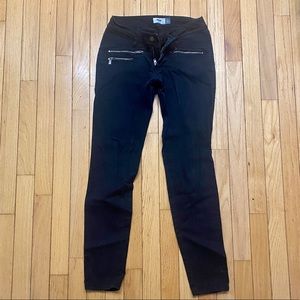 Black pants with zipper detail